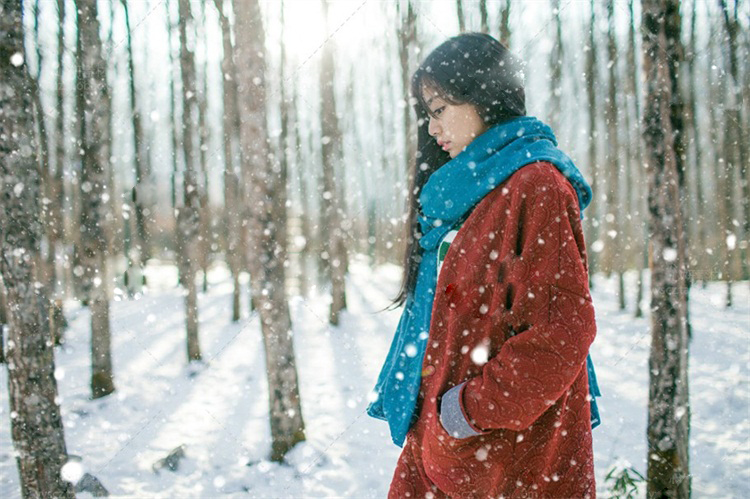 雪花飘落下雪唯美冬天雪景飘雪粒飞雪影楼后期修片光特效前景素材